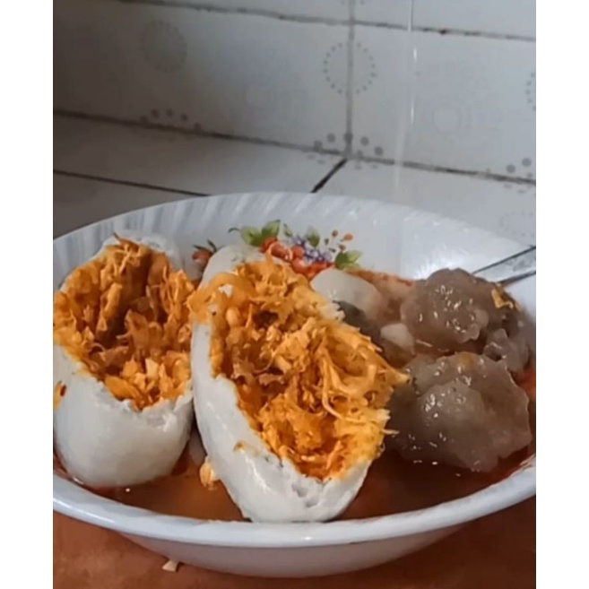 

baso Aci khas Garut isi ayam suwir,jando pedas