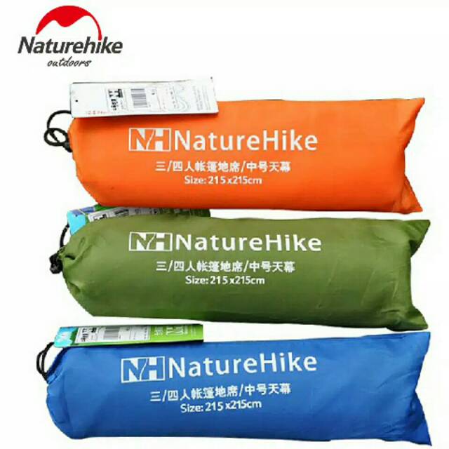 Footprint naturehike alas tenda camping flysheet waterproof size 215x215cm