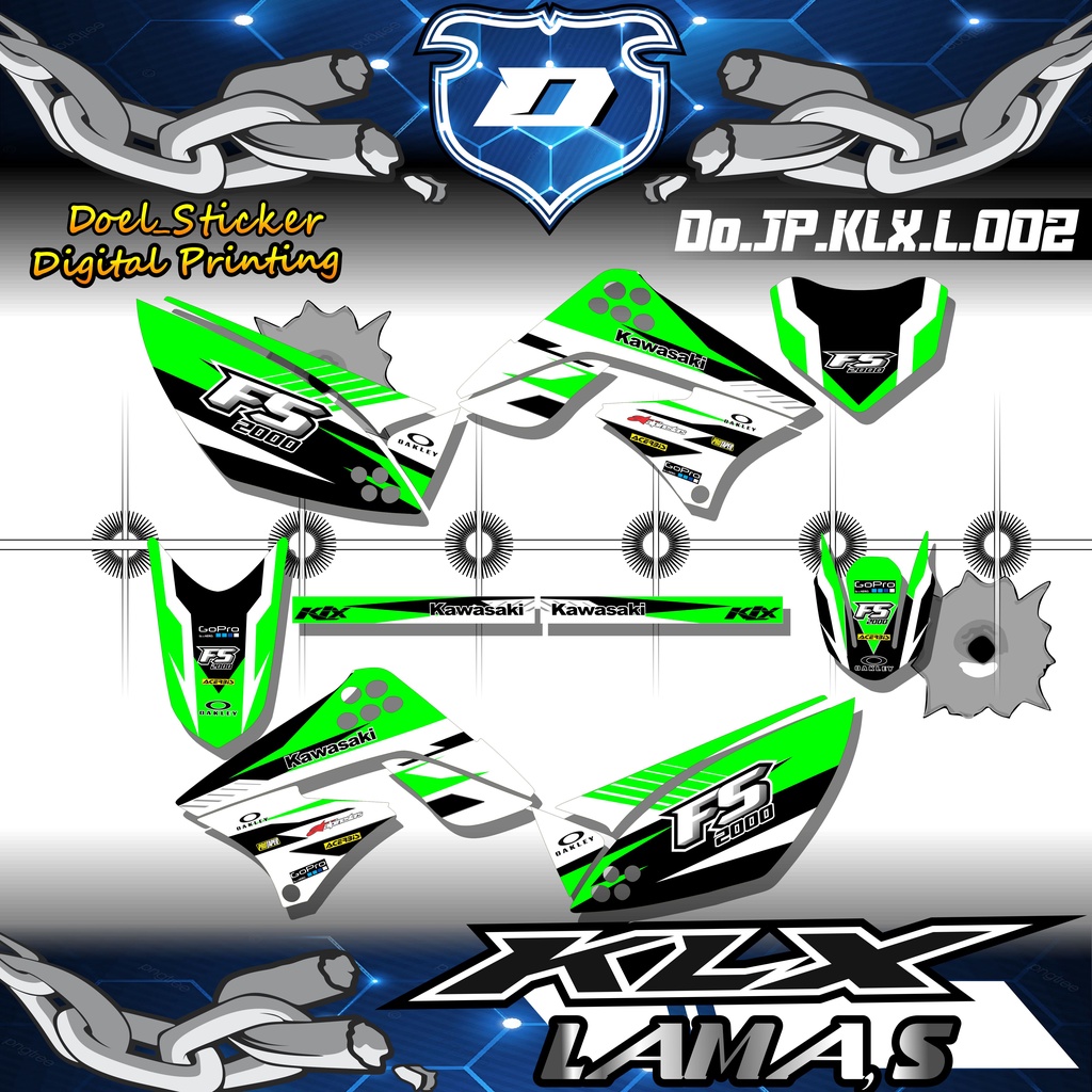 Sticker Stiker Striping Lis Variasi KLX 150 S / L Lama Desain 002