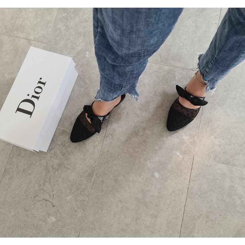 (REAL PICT) SELOP FLAT DIOR / SANDAL FLAT DIOR / SANDAL WANITA / FASHION WANITA