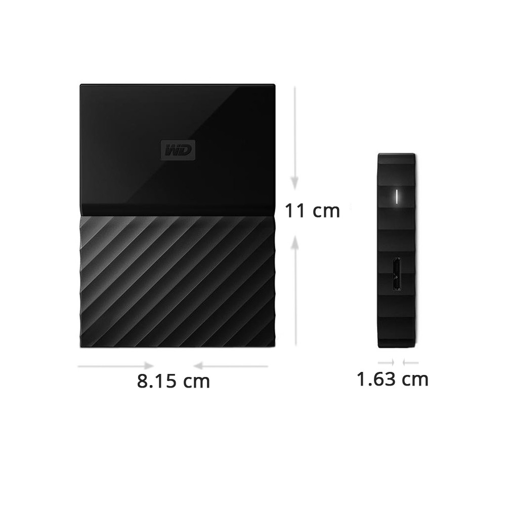 Hard disk drive hdd external wd 1tb 2.5&quot; sata usb 3.0 portable encryption backup my passport