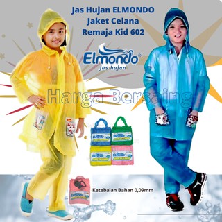 Jas Hujan Setelan Baju Celana Anak Remaja Kid Elmondo 602 - Raincoat Mantel Hujan Jaket Celana Anak Remaja Elmondo