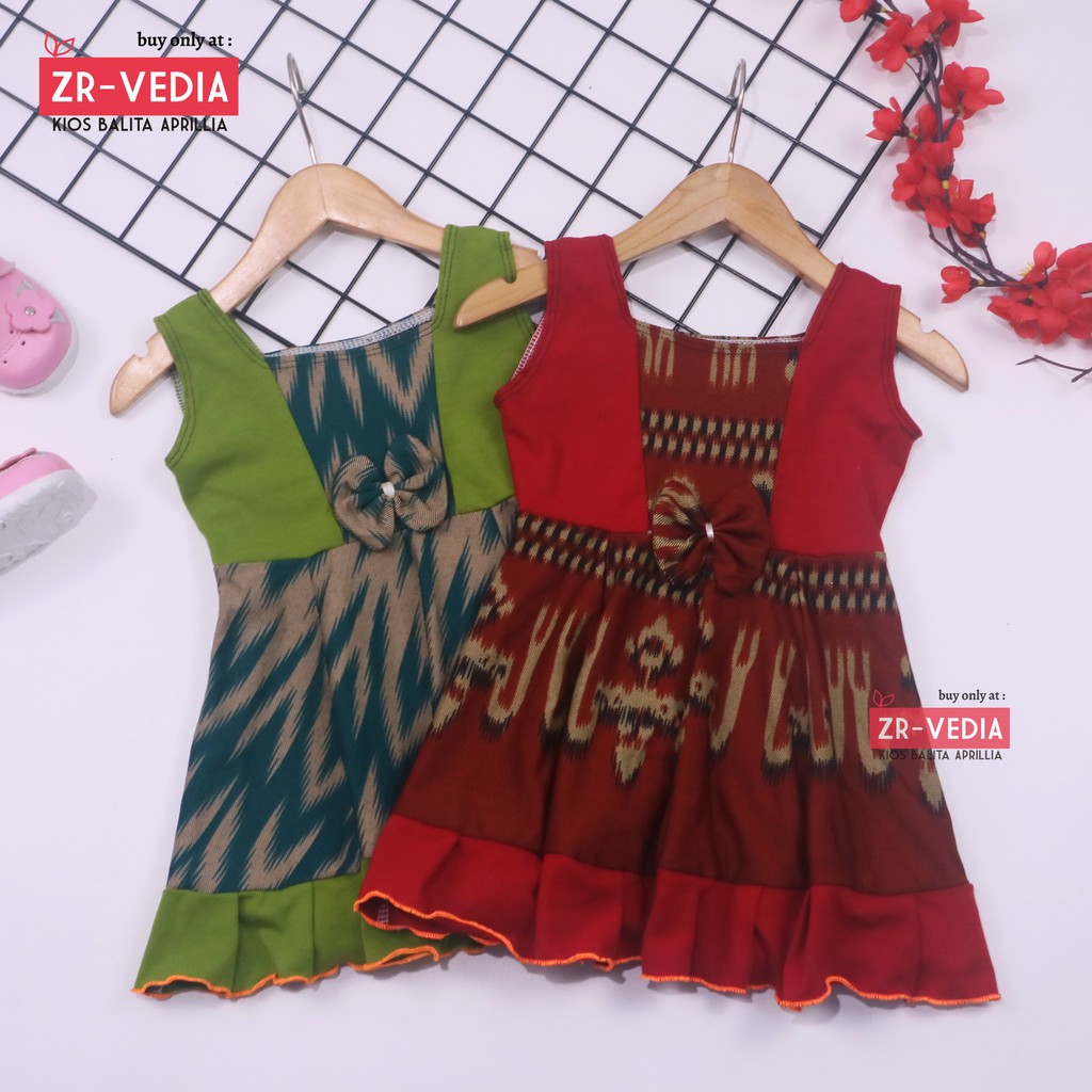 (BATIK) Dress Aurora uk Bayi - 4 Tahun / Baju Anak Perempuan Murah Dres Yukensi Adem Pakaian Pesta