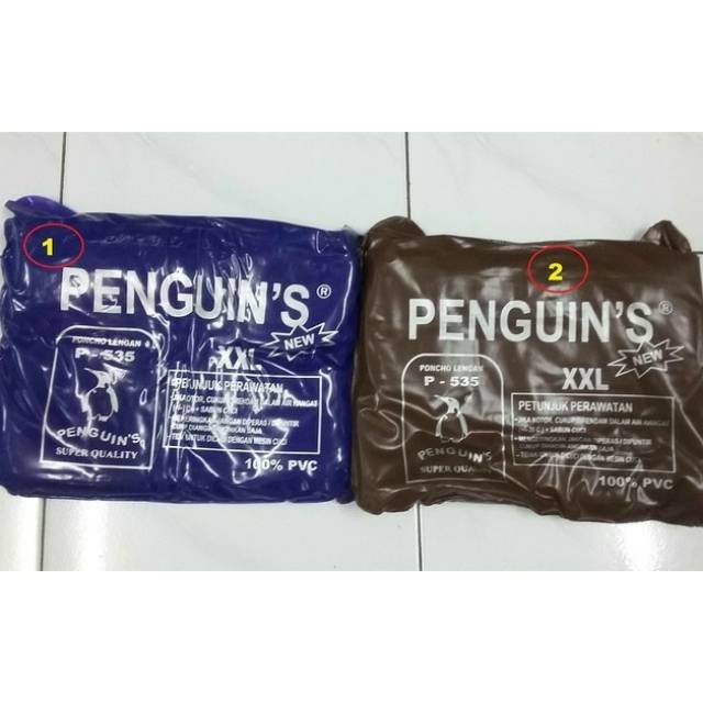 Jas Hujan Penguin XXL / Jas Hujan Big Size Penguin / Jas Hujan pvc Penguin ponco lengan