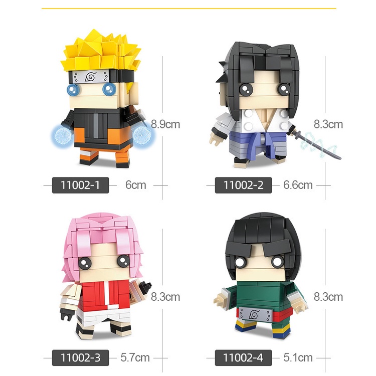 Mainan puzzle Rakitan Balok Bangunan model Anime Naruto