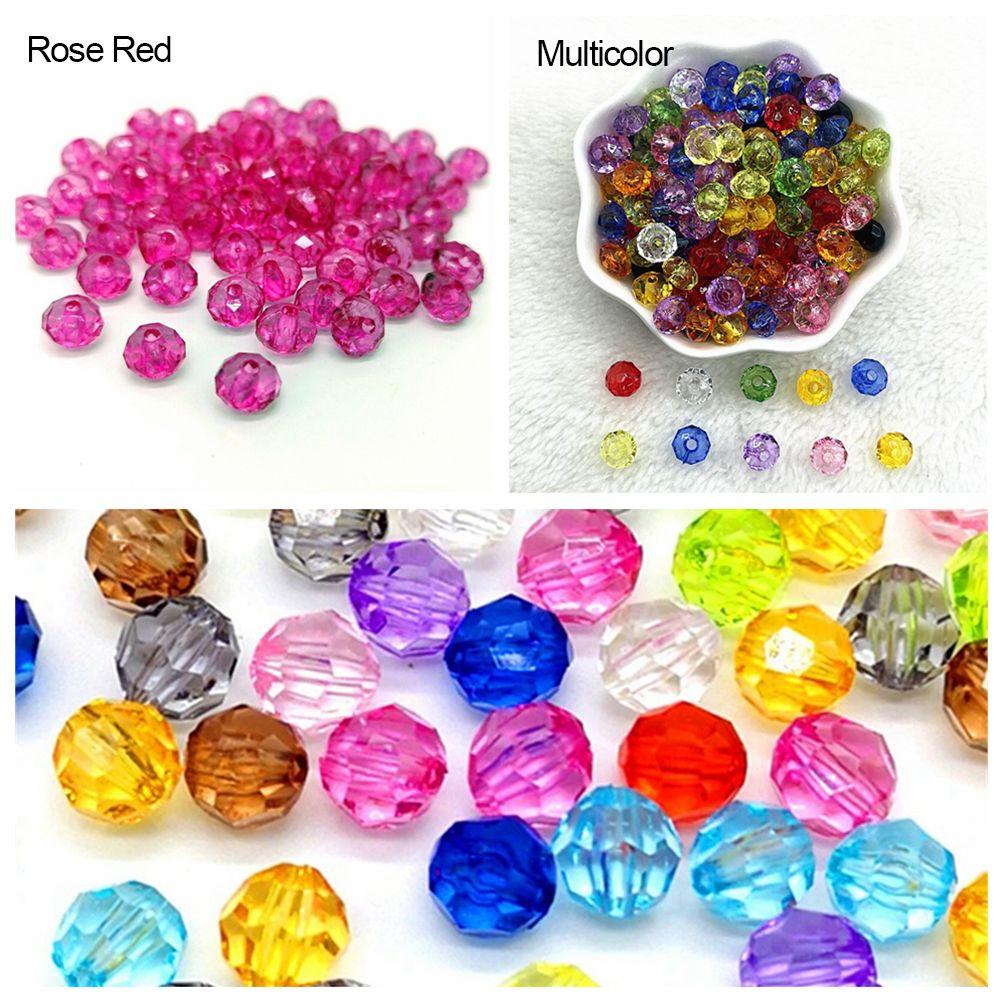 R-flower Acrylic Beads Tusuk Jarum Aksesoris Perhiasan Kalung Gelang Membuat Longgar Spacer Bead