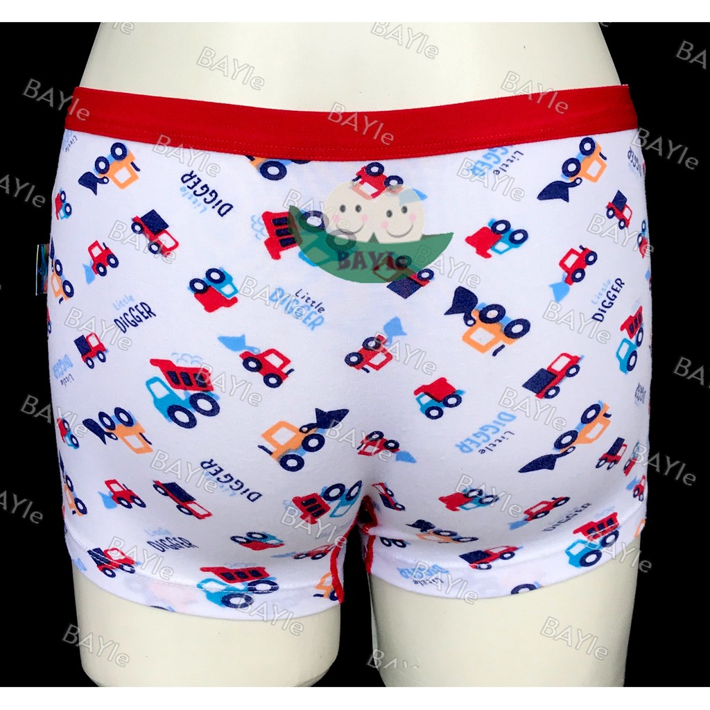 BAYIe - 4 PCS Celana Dalam / CD Anak Laki-laki Cowok BOXER AGREE KIDS 6166 Motif RANDOM/ Kid's Underwear Size M L XL