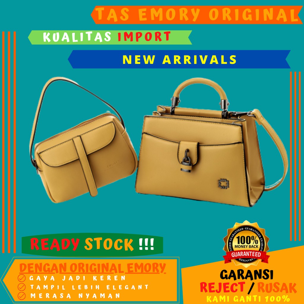 TAS EMORY ALMAERA SLEMPANG ORIGINAL SET 2 IN 1 | TERBARU SLEMPANG BAG ORI IMPORT WANITA MURAH CANTIK