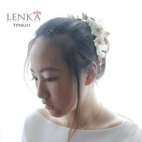 [TOKO TERPERCAYA] HEADPIECE SANGGUL PENGANTIN WANITA BUNGA AKSESORIS PESTA TPM011