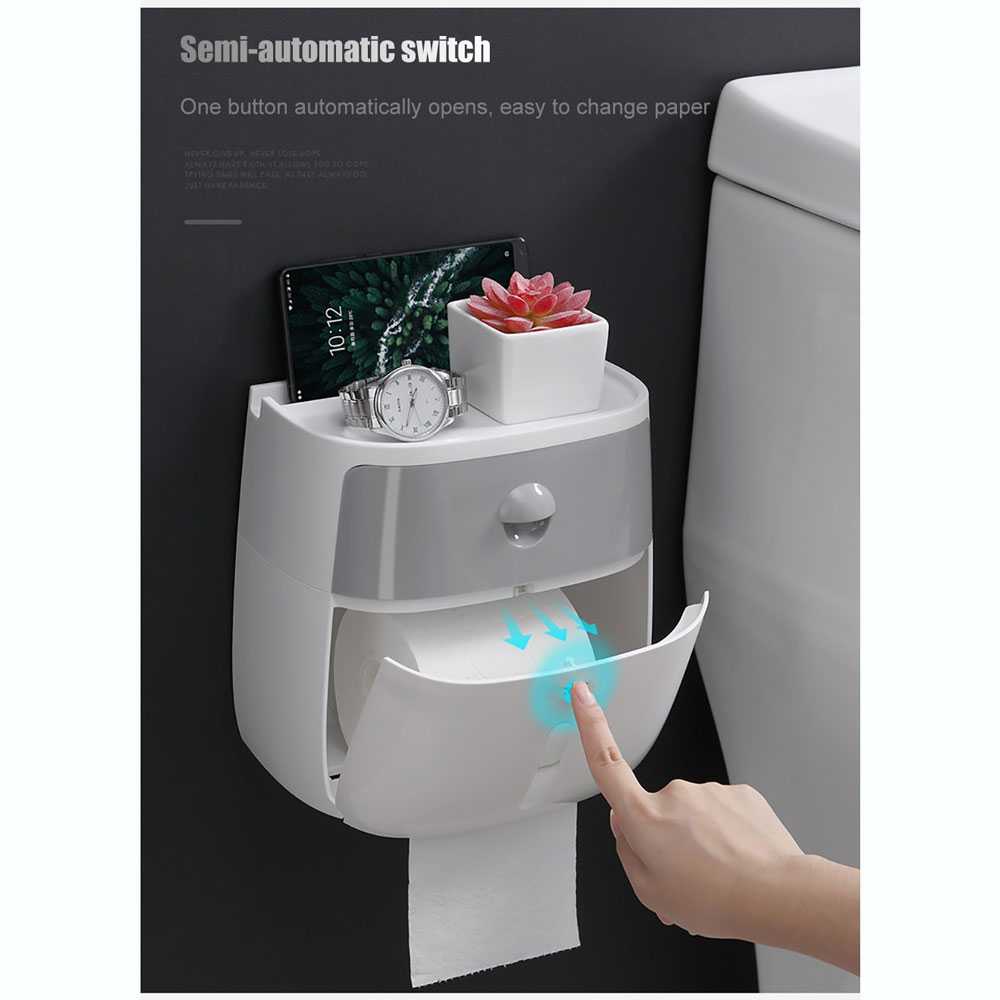 Kotak Tisu Tissue Toilet Paper Box Double Layer - ECOCO  - E1804