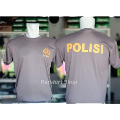 KAOS PRIA POLISI KAOS OBLONG SPORTY LENGAN PENDEK MURAH BAJU DALAMAN DINAS POLRI BAJU KAOS POLICE ( 