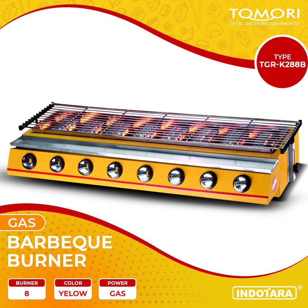 Gas Barbeque Burner Roaster / Kompor Gas 8 Tungku Tomori - TGR-K288B