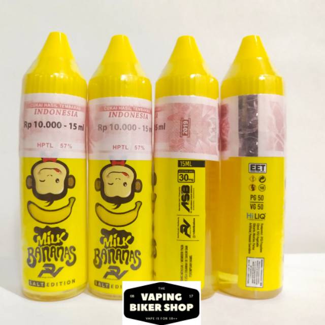 Milk Bananas Liquid Banana By Rv Saltnic 15ml 30mg Pisang Susu