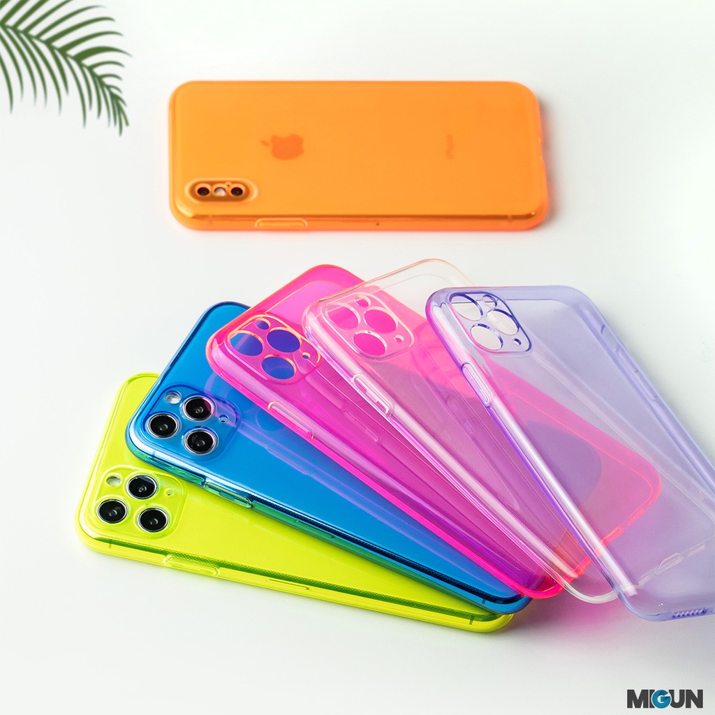 Jual NEON CASE - softcase camera protection for iPhone 6 6+ 7 7+ 8 8+ X