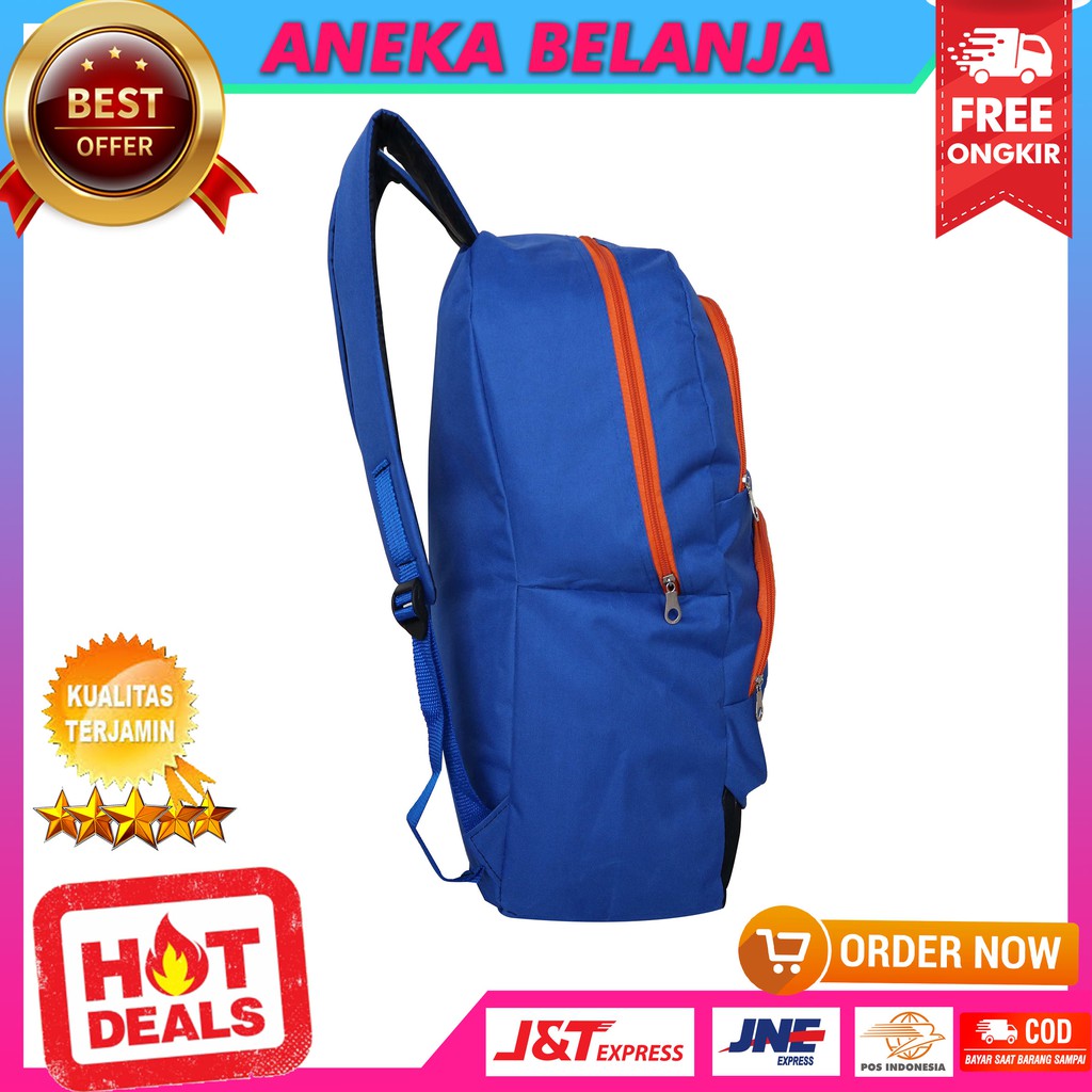 Ransel Khusus Cowok Berkualitas Model Distro Elite Biru Terbaru Trendy Tas Sekolah Multifungsi Bagus Bahan Awet Tebal Halus Harga Terlaris Termurah Berkualitas