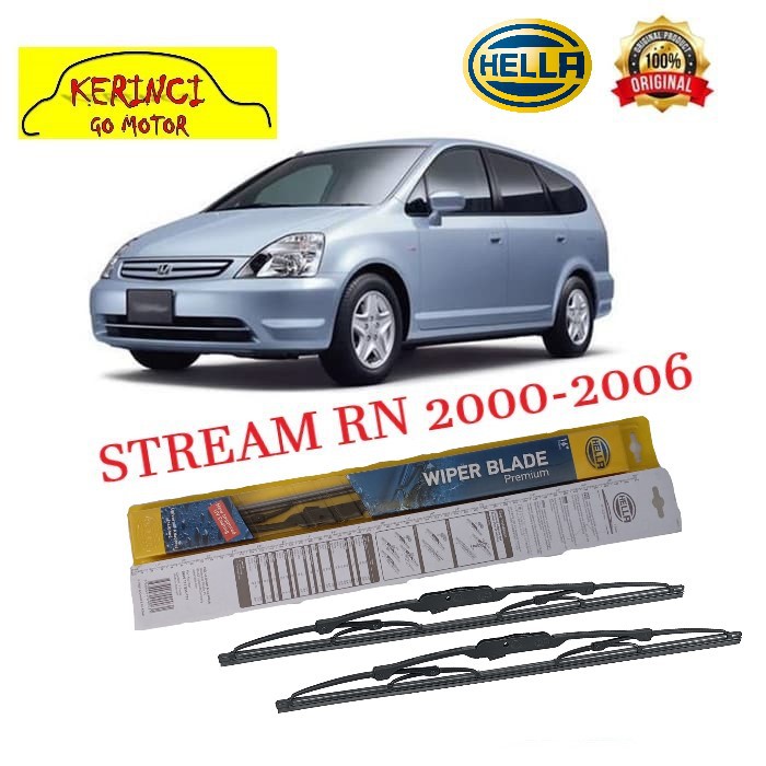 WIPER HONDA STREAM RN 2000-2006 HELLA PREMIUM 24&quot; &amp; 14&quot; SEPASANG