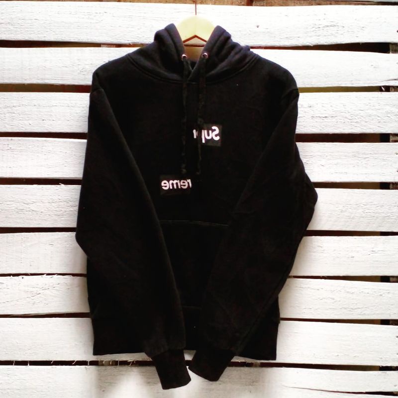 Hoodie Supreme X CDG Black