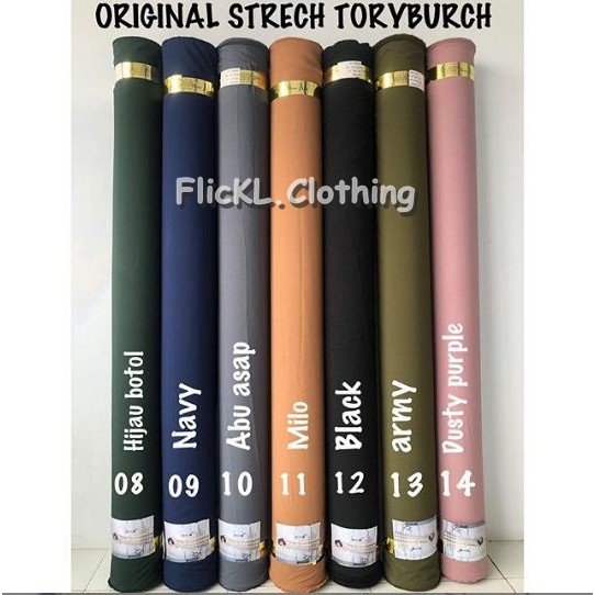 Bahan Kain Torry Burch Stretch Original Rollan