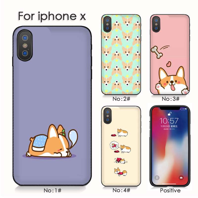 Casing Belakang Desain Anjing Corgi Lucu Untuk Iphone 7 X Xs