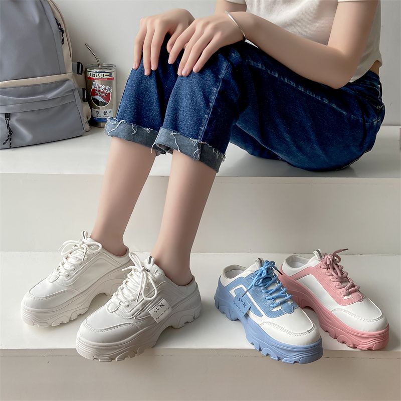 [GROSIR][COD] SEVEN_DAY SEPATU SNEAKERS WANITA KOREA IMPORT SPORT SHOES BIRU H-965