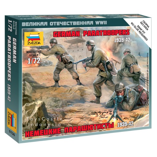 ZVEZDA 6136 - GERMAN PARATROOPS 1939-42 - SCALE 72