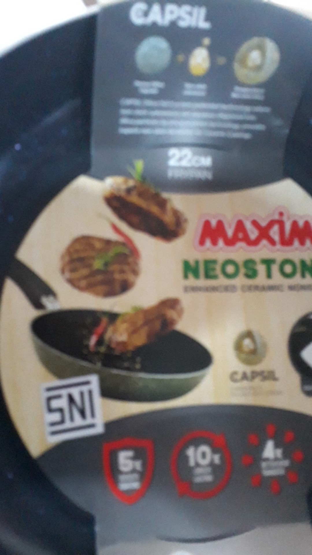 Maxim Neostone Neo22fp Wajan Fry Pan 22cm Marble Ceramic