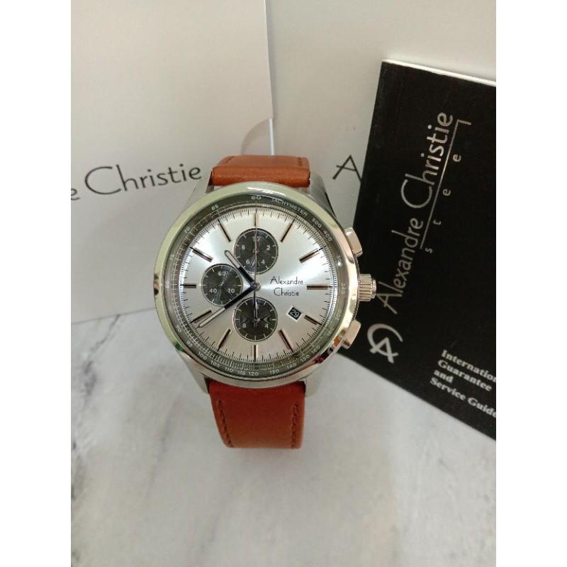 Jam Tangan Pria Alexandre Christie 6557 AC6557 AC 6557 Tali Kulit