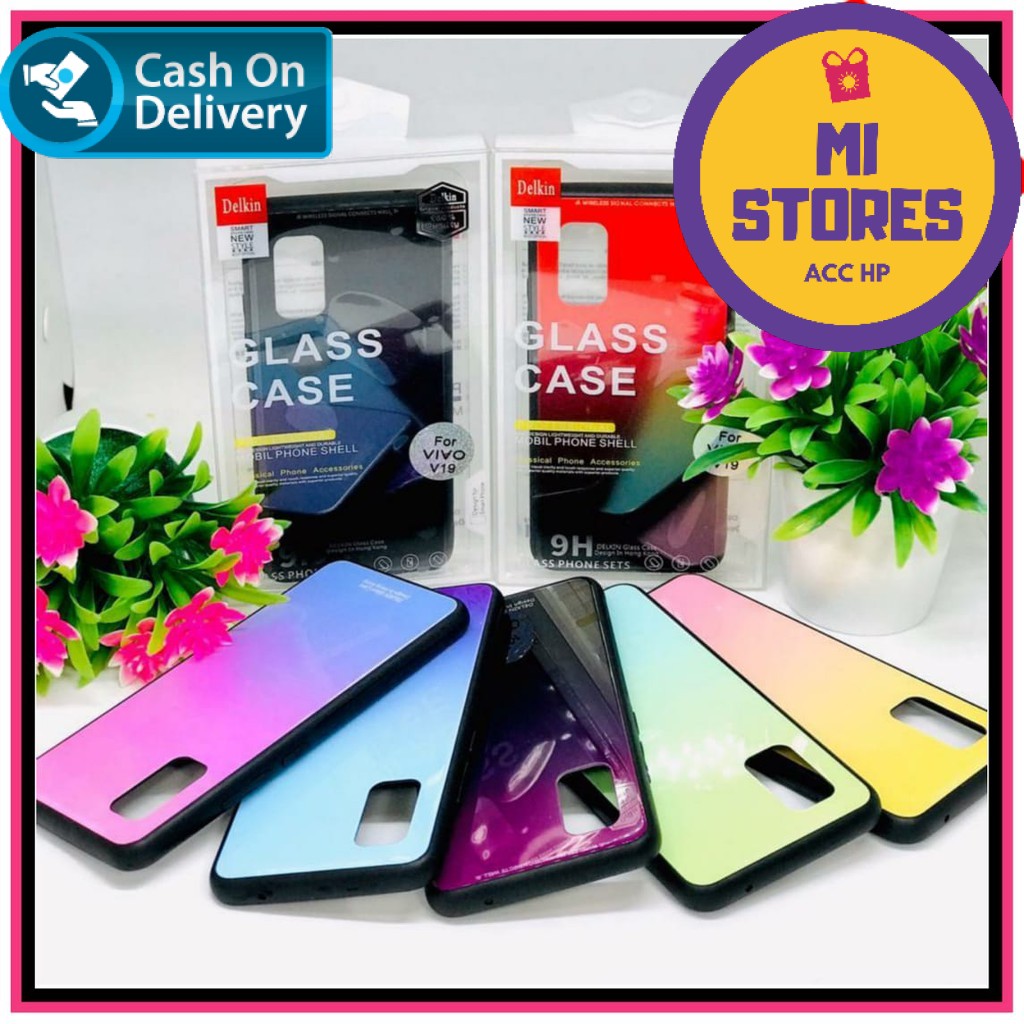 Case Vivo Y30 - Y50 Luxury Glass Case Back Cover
