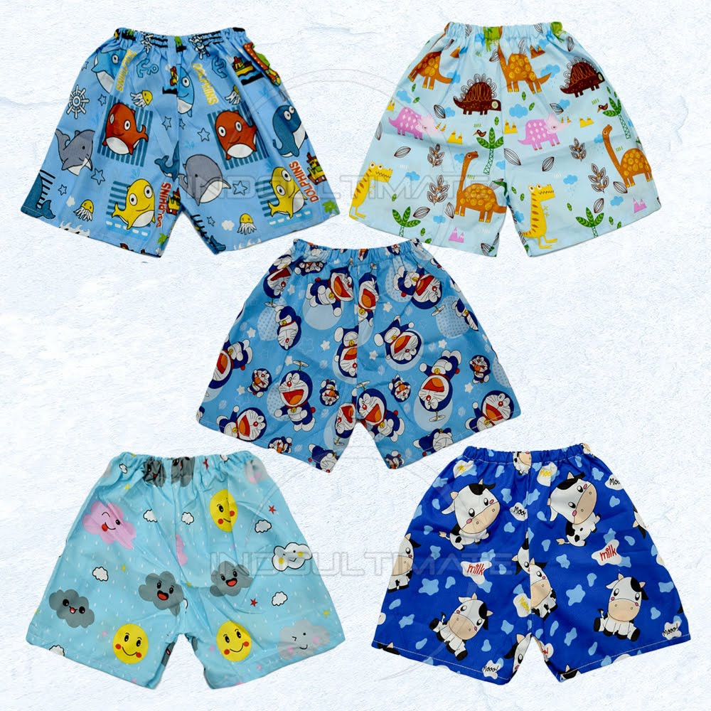 Celana Pendek Anak Motif 1-5Th Laki Laki Perempuan CLBS-46 Bergambar Celana Harian Baju Bawahan Bayi