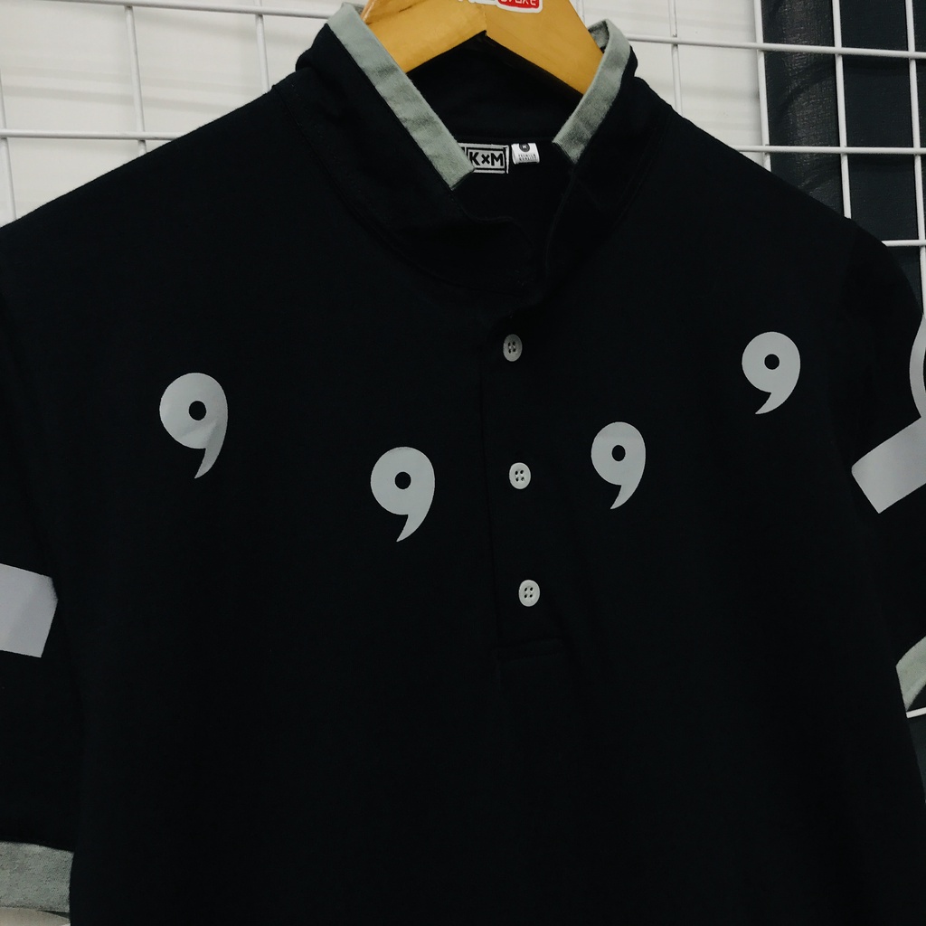 Kaos Polo Collar Rikudo Black Naruto