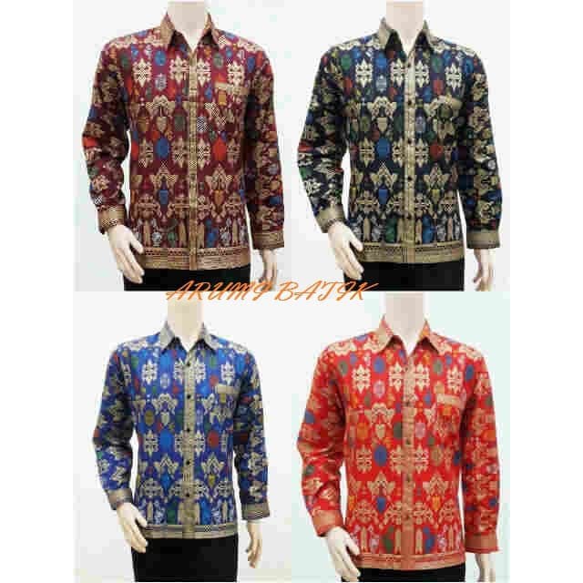 PROMO Kemeja Hem Baju Seragam Pria Batik Lengan Panjang 1538 BIG SIZE