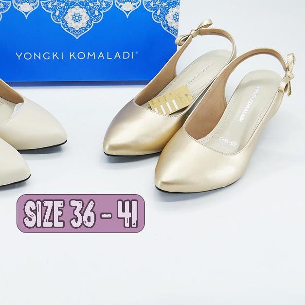 ✰ YONGKI KOMALADI ORIGINAL - HIGH HEELS HAK 5 CM PITA SAMPING COCOK UNTUK PESTA & KANTOR ✳