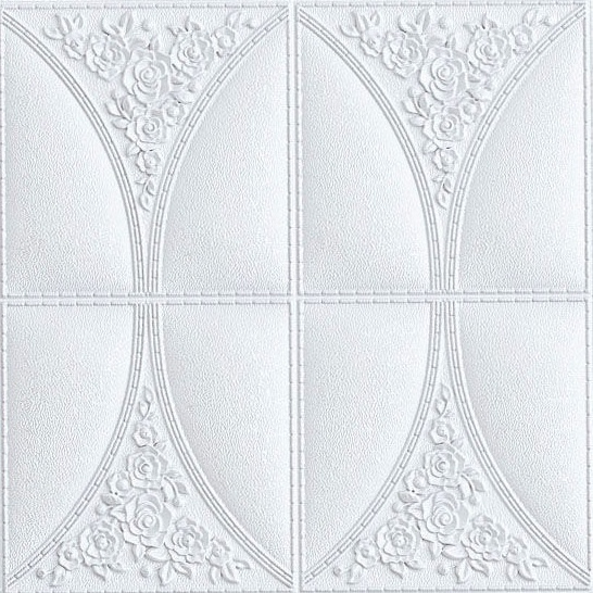 (TERMURAH) Wallpaper Foam 3D Ukuran Wallpaper Plafon High Quality Dekor Kamar bunga manik-manik-R3B-1 35x35cm