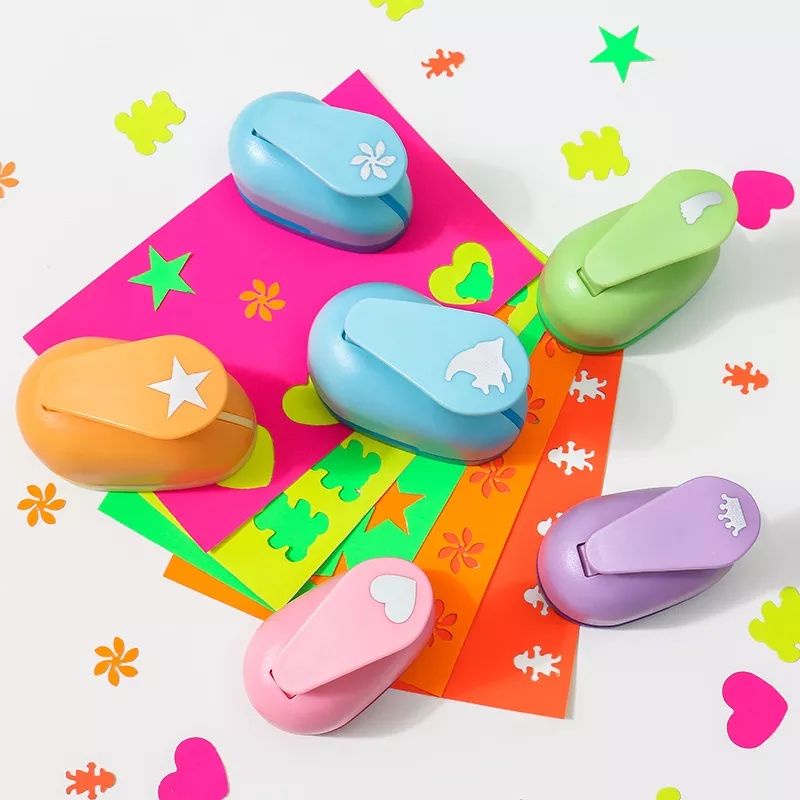 Size 2 inch (5cm) 1 inch (2.5cm) Craft Puncher Kids DIY Paper Cutter Embossing Tools