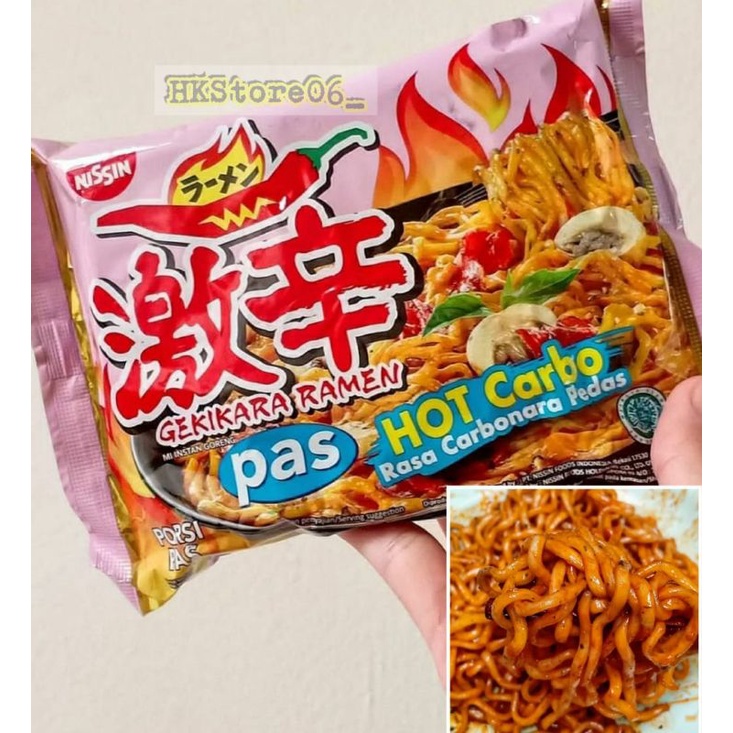 

Mie Nissin Gekikara ramen carbonara pas (goreng) HALAL