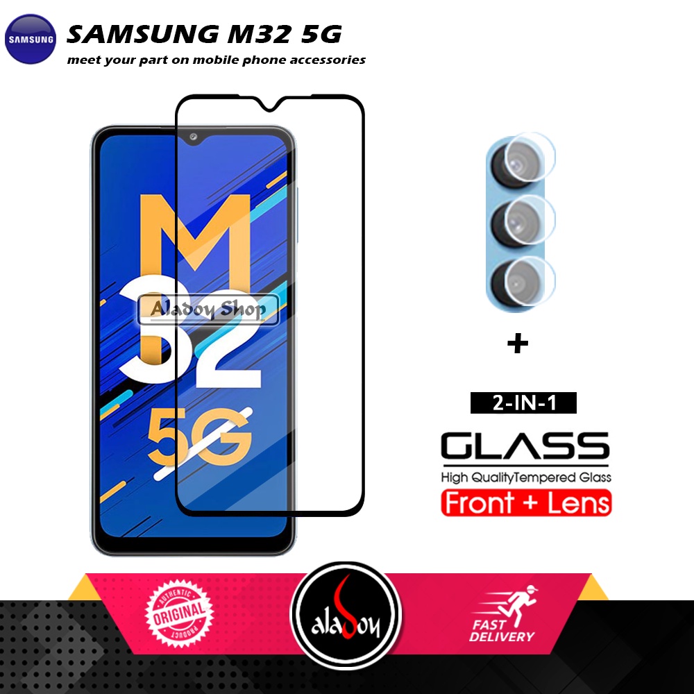 PAKET Tempered Glass Layar Samsung M32 5G 2022 Free Tempered Glass Camera