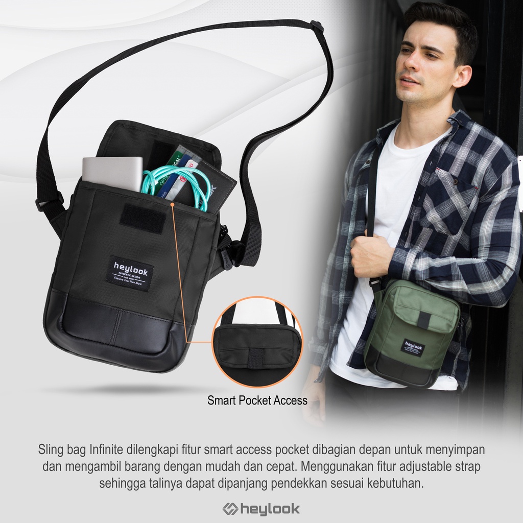 HEYLOOK Project - Tas Selempang Pria INFINITE Sling Bag Waterproof Pria