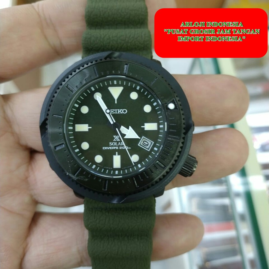 New Jam Tangan Pria Seiko Solar Tuna Rubber New Arrival Garansi 1th