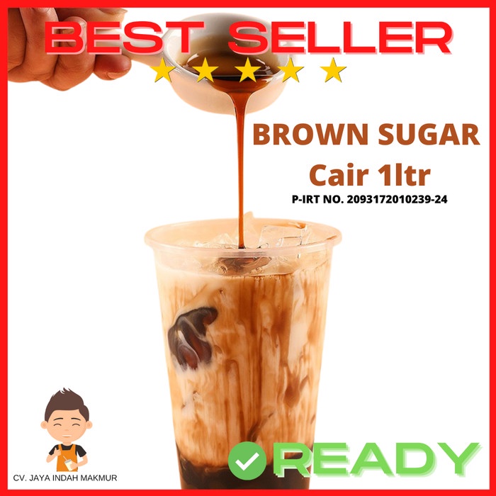 

READY! 100% Premium Organic Brown Sugar | Gula Aren | Gula Merah Cair 1 Liter - Pure BrownSugar