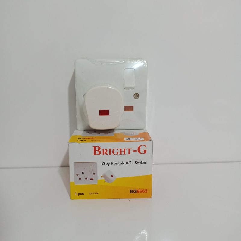 STOP KONTAK AC + STEKER BRIGHT-G / AC SET BRIGHT-G - BG 9663