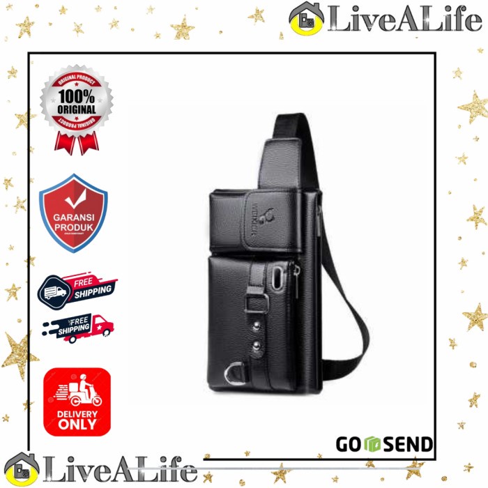 WEIXIER Tas Selempang Casual Crossbody Men Bag - 8117