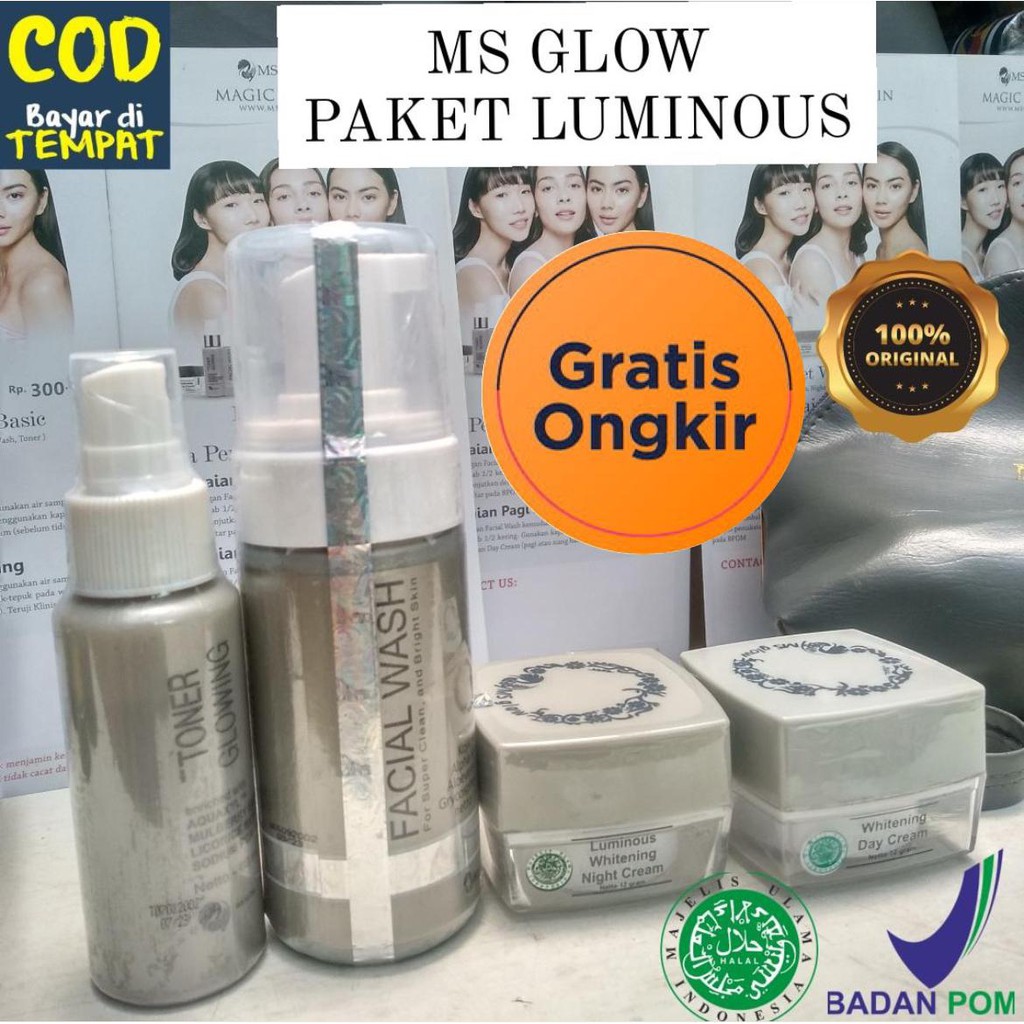 ms glow penghilang flek hitam paket luminous