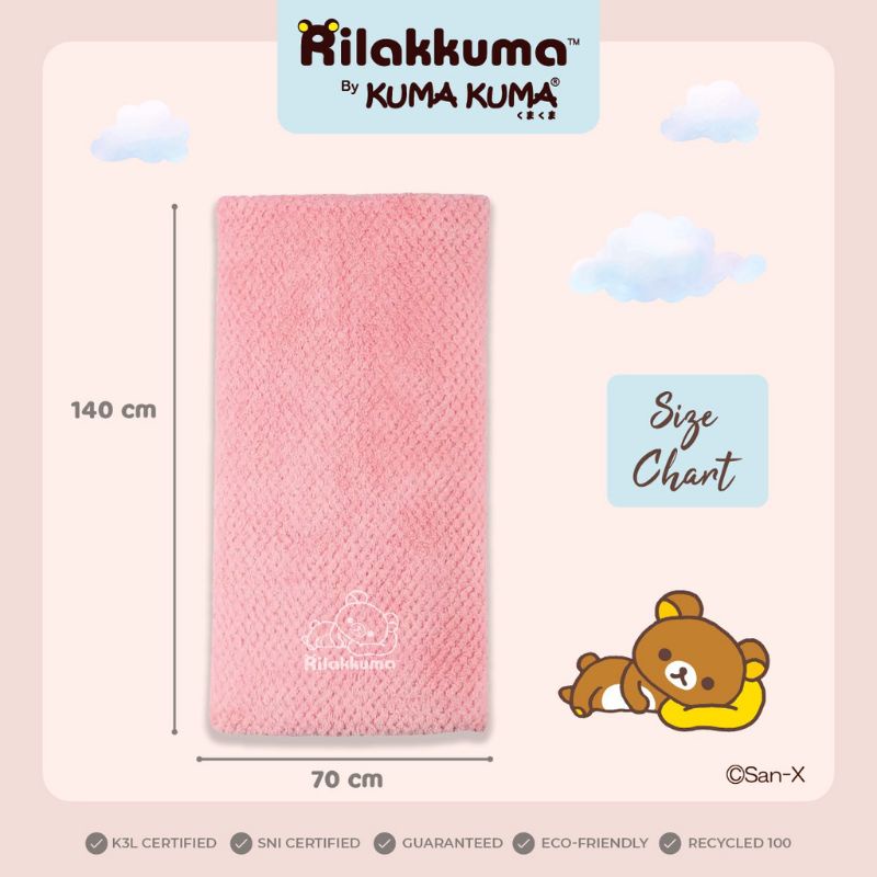 PINEAPPLE TOWEL RILAKKUMA BY KUMA KUMA 140 X 70cm/handuk bayi