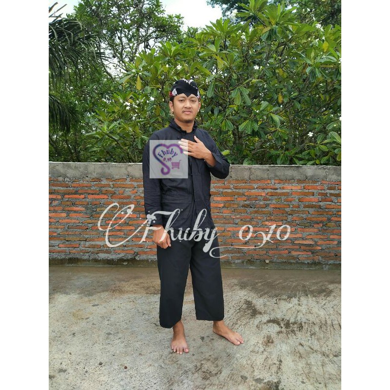 Lurik hitam /Surjan Tenun Hitam / Surjan Hitam / Baju Adat Nusantara