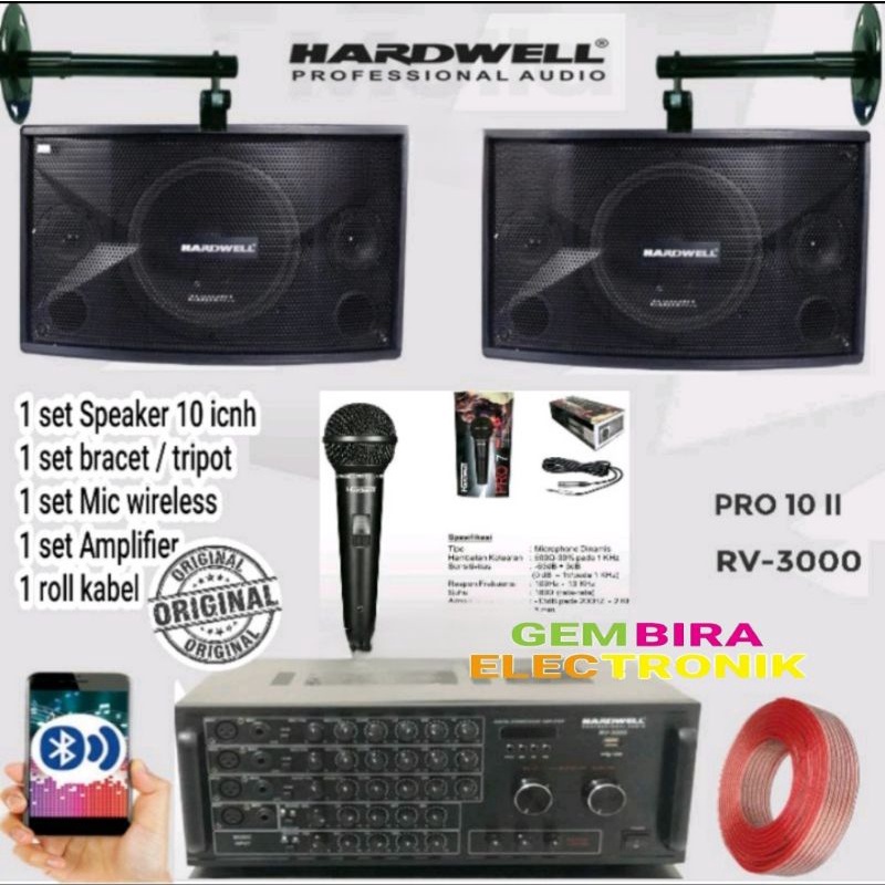 Paket Karaoke Sound system Hardwell Original komplit 12