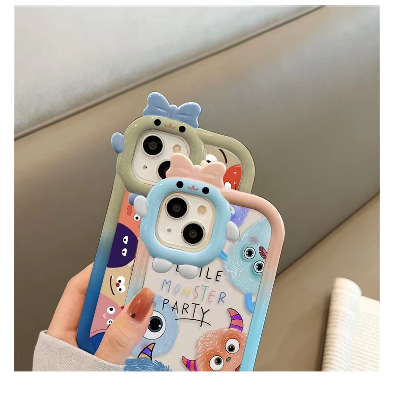 Ins Case Motif Monster Untuk iPhone 14 14pro 14Plus 14prm 13 13pro 13pro 13prm 11 6splus 7Plus 8Plus Xr XS 13 12pro Max
