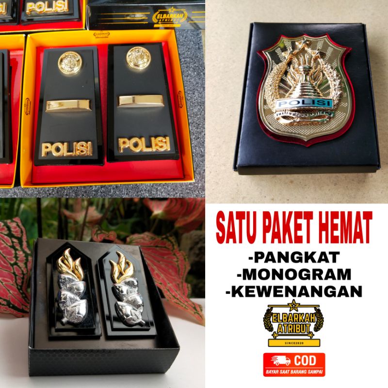 PAKET PANGKAT POLISI BINTARA-PERWIRA+KEWENANGAN [100%original] GROSIR ATRIBUT (COD) #1