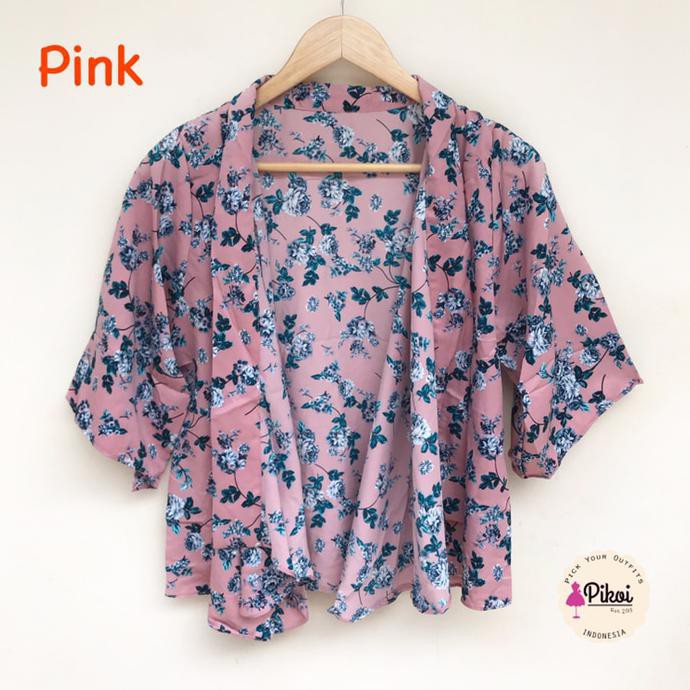FLORAL OUTER / LUARAN BUNGA / CARDIGAN MOTIF MURAH / KIMONO IKAT BUNGA PILIHAN CERDAS