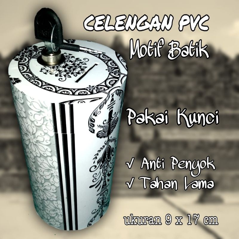 celengan PVC motif batik