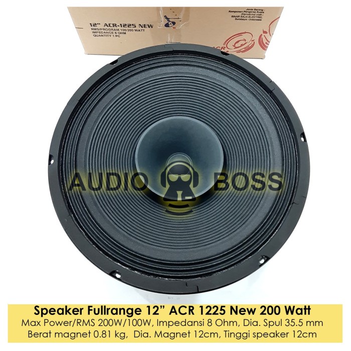 Speaker Acr Full Range 12 Inch Acr 12" 1225 New